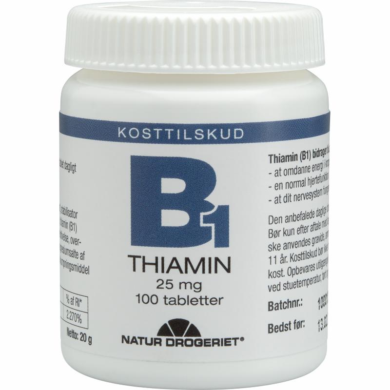 B1 Thiamin 25 mg 100 stk